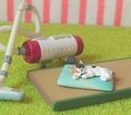 Kaiyodo Miniature Toys : Time Slip Glico Series 1 : Miniature Home Applaince & Sleeping Cat (2001)