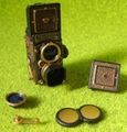 Kaiyodo Miniature Toys : Time Slip Glico Series 4 : Miniature Brown Rolleiflex Camera (2003)