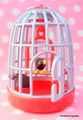 Japanese Miniatures: Pets Kept in School : Bird Cage Red and Silver (USED CONDITION / NO INFO CARD)