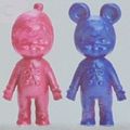 Kenelephant Miniature Toys : Nakayoshi Charmy Chan Miniature Collection #3 (2021) - Miniature Japanese Charmy Chan Dolls (Metallic Pink & Blue)