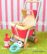 Megahouse Baby Collection #5 - Miniature Red Baby Pram / Stroller (WRINKLED PACKAGING)  