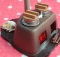 Megahouse Miniatures : Memories of Japan (2003) #1 - Miniature Sleeping Cat & Traditional Kamado Japanese Stove
