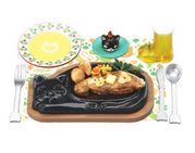 Megahouse Miniatures : Black Cat Chef's Italian (2007) #2 - Miniature Steak Cafe Dish