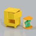 Megahouse Miniatures : Retro Style Design Kitchen (2004) #10 - Miniature Retro Cabinet