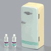 Megahouse Miniatures : Retro Style Design Kitchen (2004) #4 - Miniature Retro Refrigerator