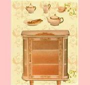 Megahouse Miniatures : Princess Style (2008) #3 - Miniature Pink Cabinet / Furniture