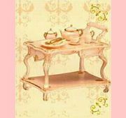 Megahouse Miniatures : Princess Style (2008) #4 - Miniature Pink Dining Wagon / Furniture