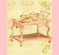 Megahouse Miniatures : Princess Style (2008) #4 - Miniature Pink Dining Wagon / Furniture