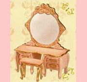 Megahouse Miniatures : Princess Style (2008) #5 - Miniature Pink Dresser / Furniture