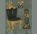 Megahouse Miniatures : Princess Style (2008) #7 - Miniature Black Relaxation Chair / Furniture
