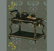 Megahouse Miniatures : Princess Style (2008) #9 - Miniature Black Dining Wagon / Furniture