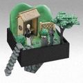 Megahouse Miniatures : Traditional Japanese Garden Walk - Palm-Sized Diorama (2004) #1 - Miniature Spring Garden 
