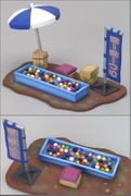 Megahouse Miniatures : Nostalgic Memories of the Ennichi Fair (2003) #7 - Miniature Water Balloon Fishing
