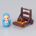 Megahouse Miniatures : Baby Collection (2004) #10 - Miniature Retro Miniature Blue Roly Poly Doll & Katakata Toy
