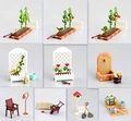 Megahouse Miniatures : Gardening Mate (2004) Full Set of 10 - Miniature Garden Diorama Set