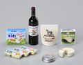 Megahouse Miniatures : Import Market (2006) #1 - Miniature Supermarket Food / Wine Bottle & Cheese (RESERVED FOR CUSTOMER 2)