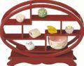 Megahouse Miniatures : Ohanashi Hyakka - Traditional Japanese Sweets (2008) #1 - Miniature Wagashi Confectionery Shelf
