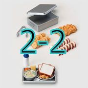 Megahouse Miniatures : Tokimeki School Lunch (2004) #2-2 - Miniature Japanese School Lunch Set