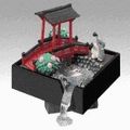 HarapekoDoggyBag / Megahouse Miniatures : Traditional Japanese Garden Walk - Palm-Sized Diorama (2004) #6-2 - Miniature Hydrangea Garden (SOLD OUT)