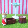 Megahouse Miniatures : Gardening Mate Zakka Garden (2004) #8 - Miniature Bird Bath Set