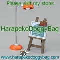 Megahouse Miniatures : Little Cafe - Open Cafe (2004) #8 - Miniature Retro Welcome Sign & Dog Figure