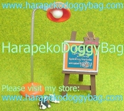 Megahouse Miniatures : Little Cafe - Open Cafe (2004) #8 - Miniature Retro Welcome Sign & Dog Figure