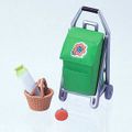 Megahouse Miniatures : Nostalgic Shopping Street (2004) #8 - Miniature Retro Shopping Bag with Wheels