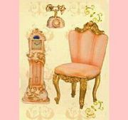 Megahouse Miniatures : Princess Style (2008) #2 - Miniature Pink Relaxation Chair / Furniture