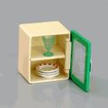 Megahouse Miniatures : Retro Style Design Kitchen (2004) #2 - Miniature Retro Cabinet & Dishes