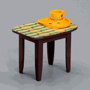 Megahouse Miniatures : Retro Style Design Kitchen (2004) #5 - Miniature Retro Table & Dish Set