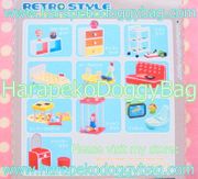 Megahouse Miniatures : Retro Style My Room Collection (2004) - Full Set of 10 - Miniature Retro Home Furniture