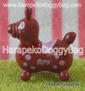 Miniature Rody Horse (S) : Chocolate Brown / Pink Spots