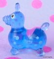 Miniature Rody Horse (S) : Clear Blue / Blue Spots  