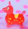 Miniature Rody Horse (S) : Clear Red / Yellow Spots  