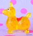 Miniature Rody Horse (S) : Clear Yellow / Red Saddle / Yellow Spots