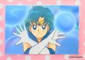 Movic Laminated Card : Sailor Moon R : Sailor Mercury / Close-Up (MEDIUM GOOD CONDITION)
