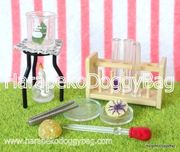 Re-ment Elementary School Kid #3 - Miniature Science Class / Bunsen Burner / Test Tubes 