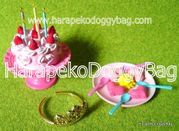 Re-ment Flirty Pink #1 - Miniature Pink Birthday Cake & Crown 