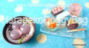 Re-ment Japanese Wa Sweets #4 - Miniature Summer Wagashi Sweets / Kuzu Sakura / Kuzu Manju