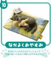 Re-ment Miniatures : Petit Animal Series Puchi Cat Diary (2007) #10 - Miniature Cat Sleeping & Teddy Bear 