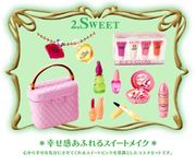 Re-ment Miniatures : Puchi Petit Cosmetics (2005) #2 - Sweet / Miniature Pink Bag & Makeup