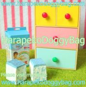 Re-ment Miniatures : Baby Play Time (2007) #8 - Miniature Baby Diapers & Colorful Drawer
