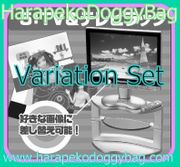 Re-ment Miniatures : Bargain Home Appliances (2006) #5-2 / Variation Set - Miniature TV & TV Rack