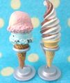 Re-ment Miniatures : Dessert Shop in Town (2002) #1 - Miniature Patisserie Ice Cream 