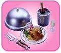Re-ment Miniatures : European Gourmet Tour (2004) #1 - Miniature Roast Chicken Dinner