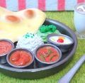 Re-ment Miniatures : Family Restaurant 2 (2003) #6 - Miniature Indian Curry & Naan Bread