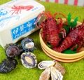 HarapekoDoggyBag / Re-ment Miniatures : Fresh Food From the Farm Delivery Pack (2004) #6 - Lobster Shellfish from Mie Prefecture  (MARKS ON BOX ITEM) (SOLD OUT)
