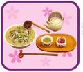 Re-ment Miniatures : Washoku Byori / Good Day for Japanese Food (2004) #6 - Miniature Sea Bream Ochazuke (VERY CREASED PACKAGING / NO INFO CARD)