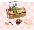 Re-ment Miniatures : Japanese Wa Zakka Goods (2005) #4 - Miniature Room Vanity & Retro Cosmetics