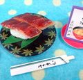 Re-ment Miniatures : Kaiten Revolving Sushi (2003) #8 - Miniature Anago Sushi